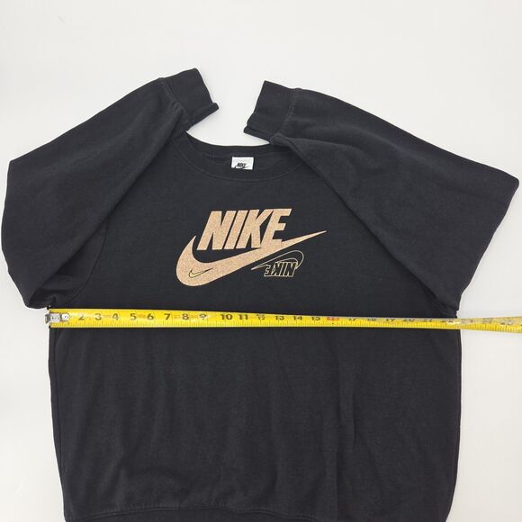 Nike Glitter Logo Crewneck Sweatshirt Womens Size Medium Athletic Athleisure - Picture 7 of 8